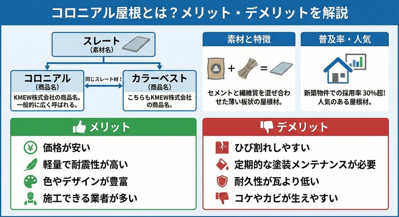 コロニアル屋根のメリット・デメリット